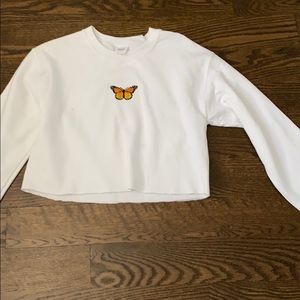 Butterfly crew neck sweatshirt
